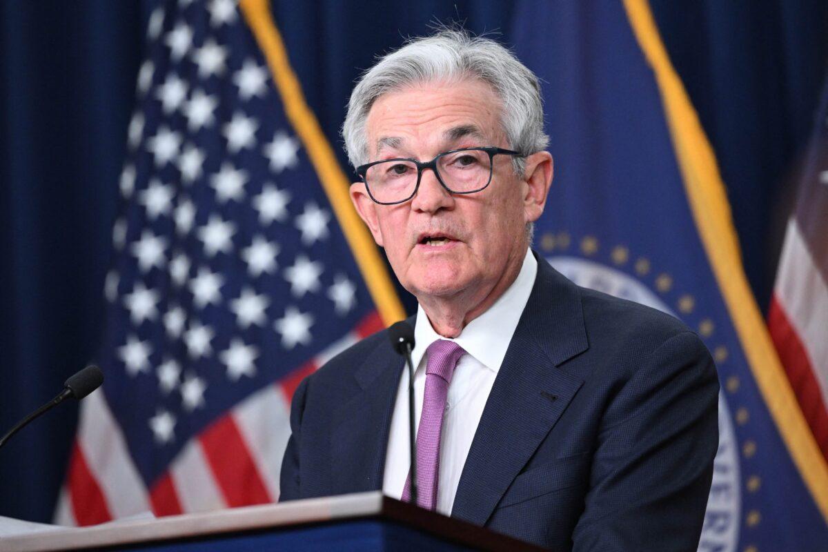 Federal Reserve Board Chairman Jerome Powell speaks during a press conference following the Federal Open Market Committee meeting at the Federal Reserve in Washington on June 14, 2023. (Mandel Ngan/AFP via Getty Images)