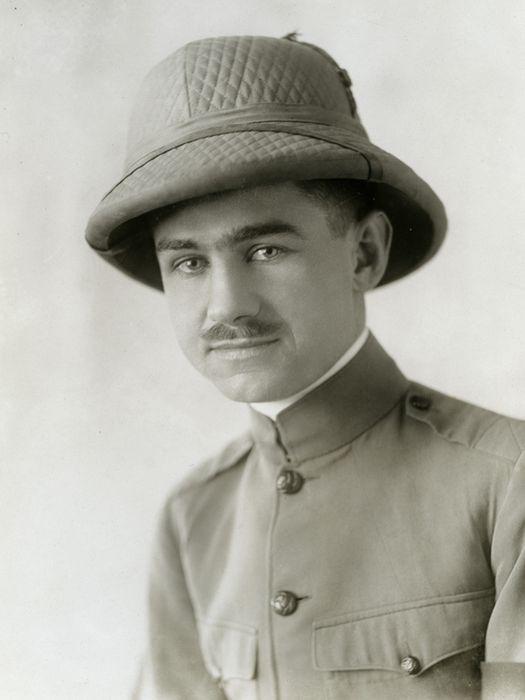 Early in his career, Lowell Thomas went to all part of the globe to experience adventure. Lowell Thomas in Arabia, 1918. (Public Domain)