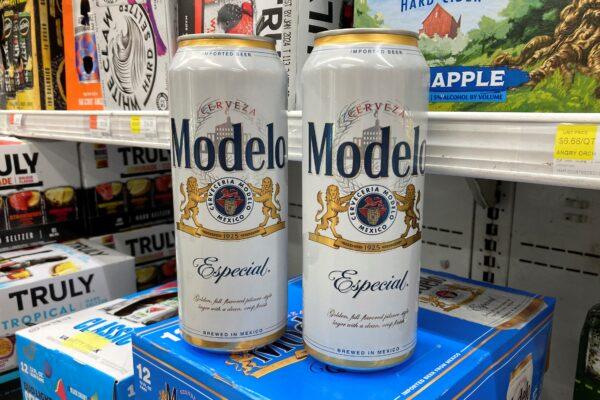 Cans of Modelo Especial beer at a supermarket in New York on June 14, 2023. (Peter Morgan/AP Photo)