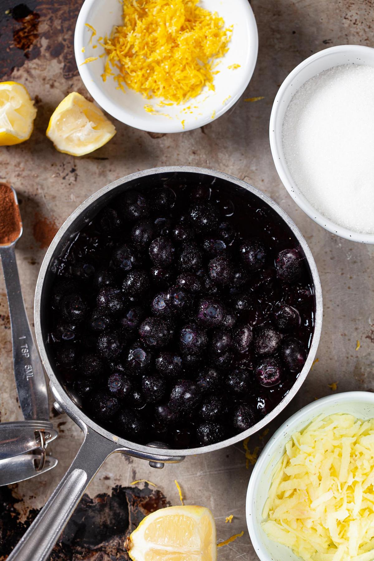 Lemons, apples, and spices make this blueberry pie filling perfect (Courtesy of Amy Dong)