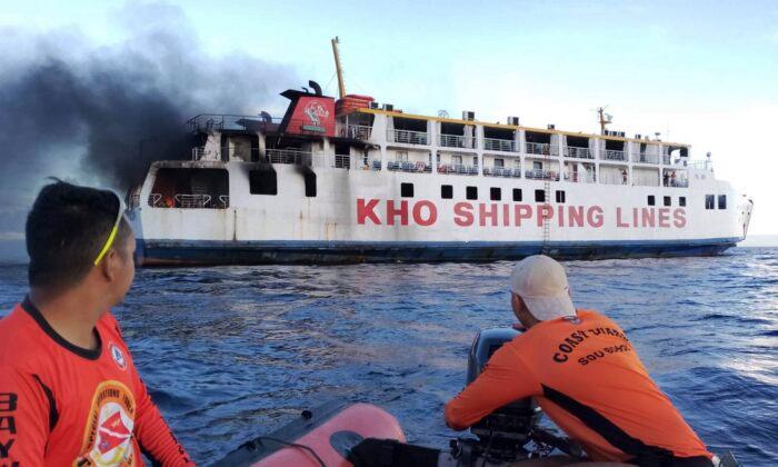Philippine Ferry Catches Fire at Sea, All 120 People Aboard Rescued