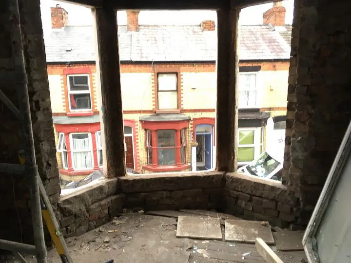 Ms. Sharples' house while she was renovating. (Courtesy of <a href="https://www.instagram.com/homesforapound/">Maxine Sharples</a>)