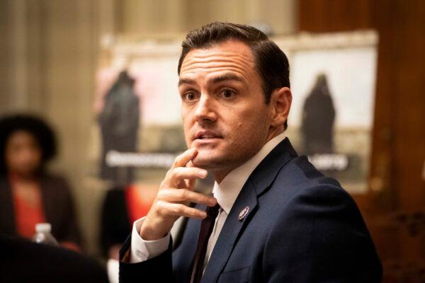 Rep. Michael Gallagher (R-Wis.) speaks during an event commemorating the 1989 Tiananmen Square Massacre in Congress on June 5, 2023. (Madalina Vasiliu/The Epoch Times)