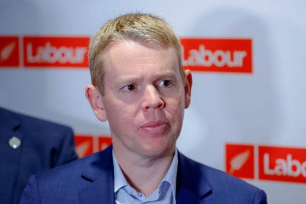 Minister Chris Hipkins looks on during Labour Party Congress at Te Papa in Wellington, New Zealand, on May 27, 2023. (Hagen Hopkins/Getty Images)