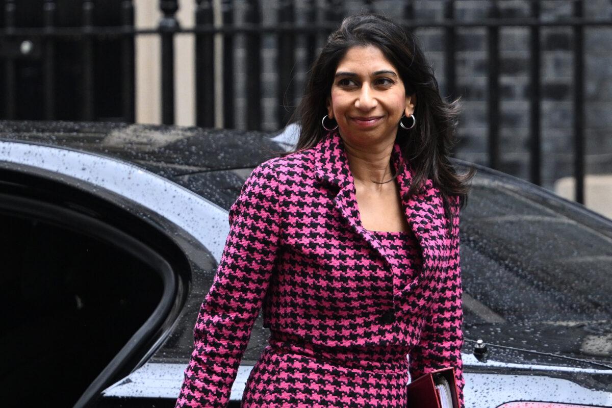 Home Secretary Suella Braverman arrives for a cabinet meeting at 10 Downing Street in London on June 20, 2023. (Leon Neal/Getty Images)