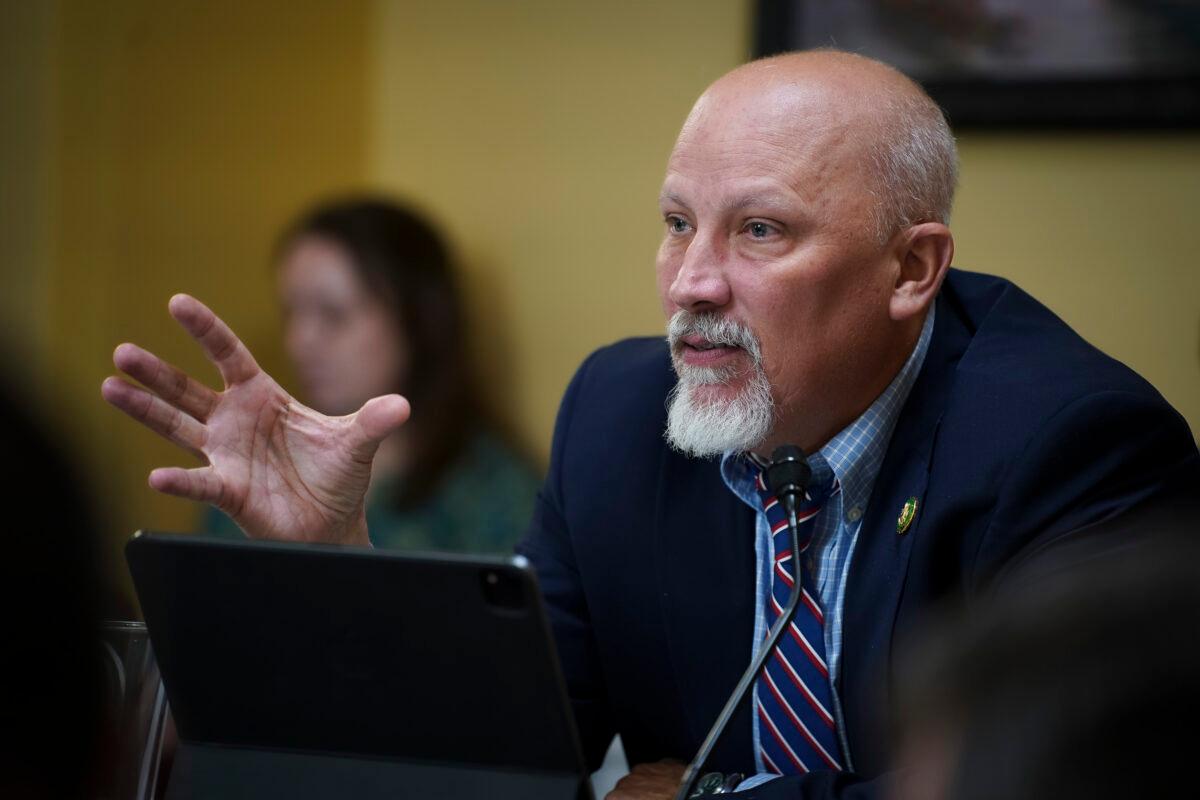 Rep. Chip Roy (R-Texas) speaks during a House Rules Committee meeting in Washington on June 20, 2023. (Madalina Vasiliu/The Epoch Times)