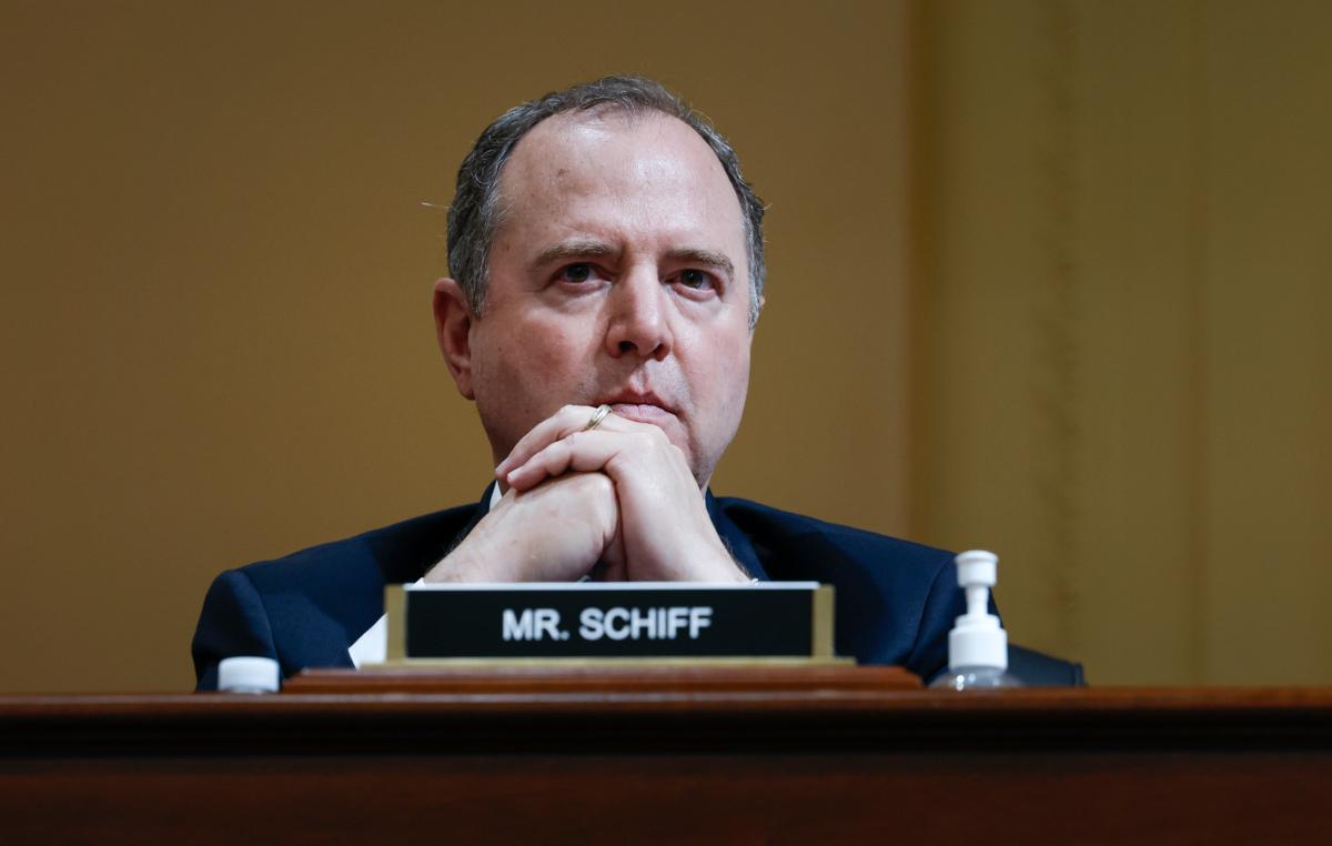 U.S. Rep. Adam Schiff (D-Calif.) listens during a hearing in the Cannon House Office Building in Washington on June 16, 2022. (Anna Moneymaker/Getty Images)
