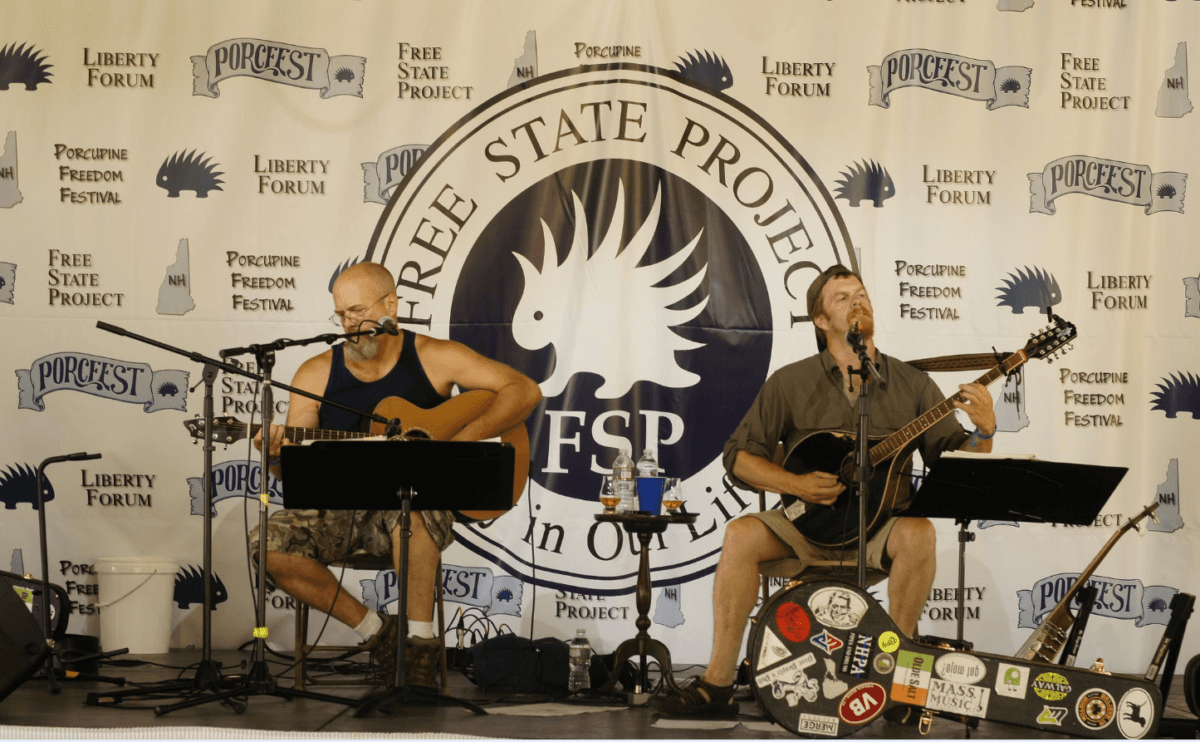 One of several performances at New Hampshire's annual PorcFest. (The Porcupine Freedom Festival)