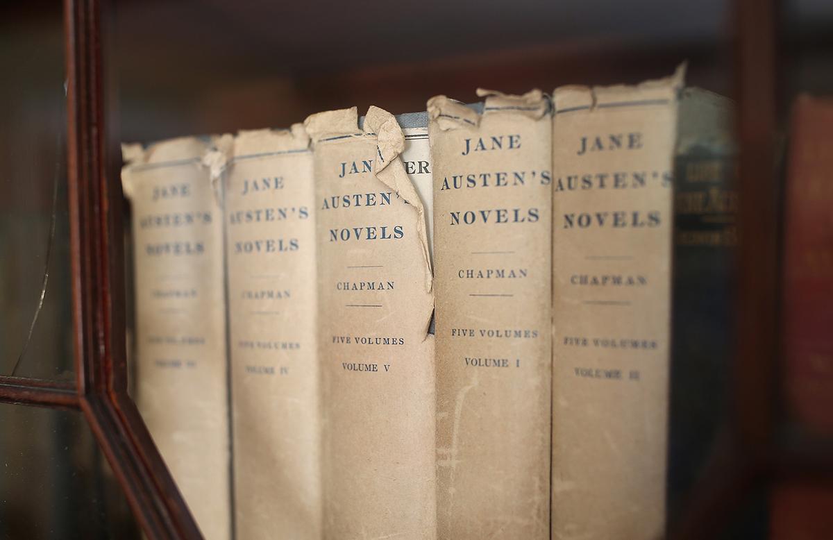 Famous literary works by Jane Austen on display in her former home in Chawton, England. (Dan Kitwood/Getty Images)