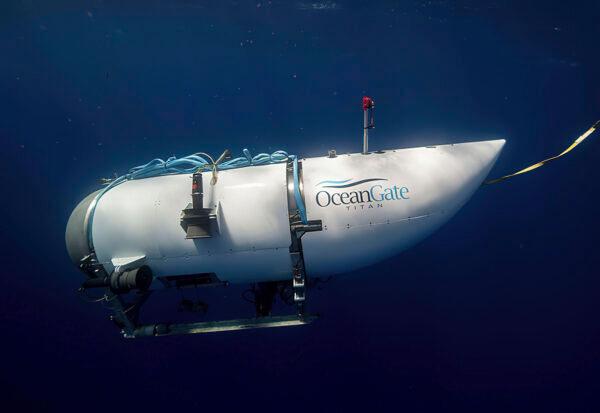 A submersible vessel named Titan used to visit the wreckage site of the Titanic. (OceanGate Expeditions via AP)
