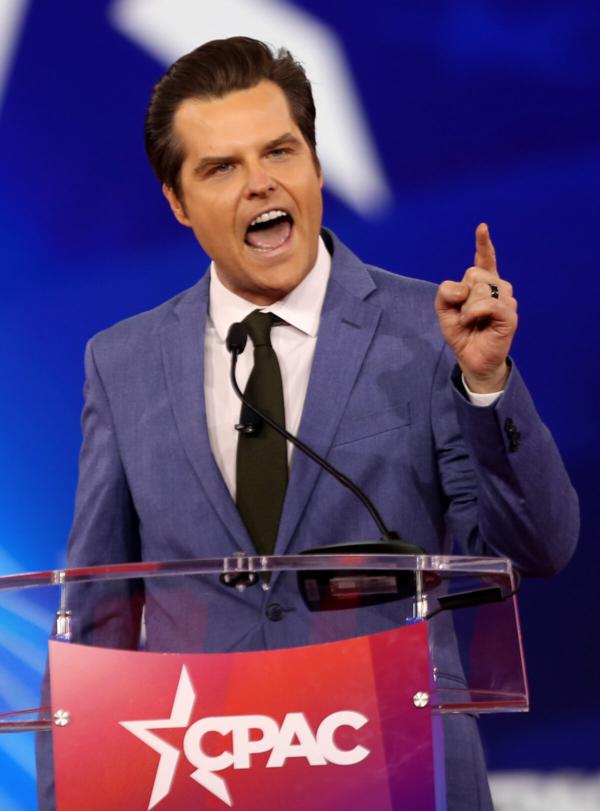 Rep. Matt Gaetz (R-Fla.) speaks at the Conservative Political Action Conference (CPAC) at the Hilton Anatole in Dallas, Texas, on Aug. 6, 2022. (Bobby Sanchez for The Epoch Times)