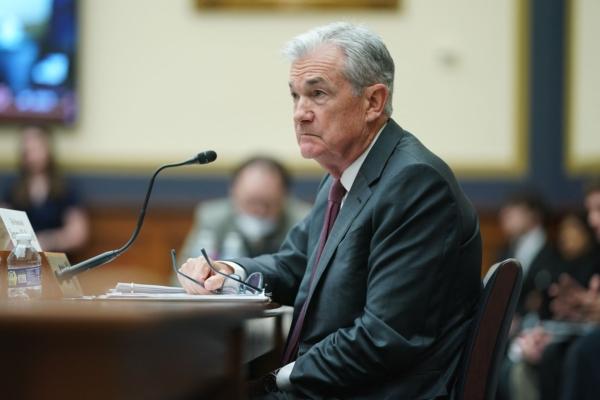 Federal Reserve Board Chairman Jerome Powell testifies on Capitol Hill in Washington, on June 21, 2023. (Stefani Reynolds/AFP via Getty Images)