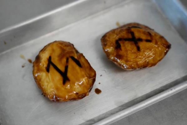 Pieces of Good Meat's cultivated chicken is shown at the Eat Just office in Alameda, Calif., on June 14, 2023. (AP Photo/Jeff Chiu)