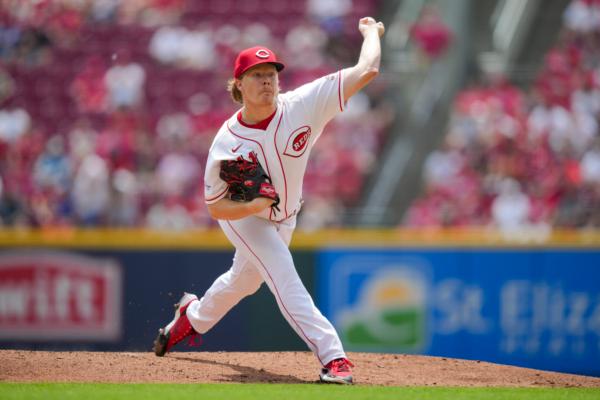 Cincinnati Reds' Andrew Abbott throws during the second inning of a baseball game against the Colorado Rockies in Cincinnati on June 21, 2023. (Aaron Doster/AP Photo)