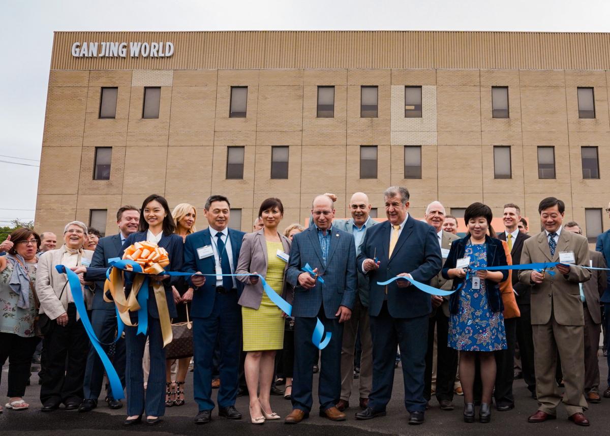 Gan Jing World holds the opening ceremony of its first headquarters building, dubbed "MT0" or "Middletown Zero," in Middletown, N.Y., on June 22, 2023. (Samira Bouaou/The Epoch Times)
