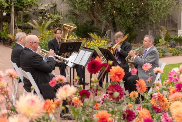 South Coast Brass performs in Sherman Gardens in Corona del Mar, Calif., in 2018. (Stan Sholik/Baroque Music Festival)