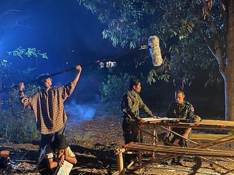 Set photography of film production "Zoomers" at the Thailand-Burma border. (Courtesy of Dylan Chow)