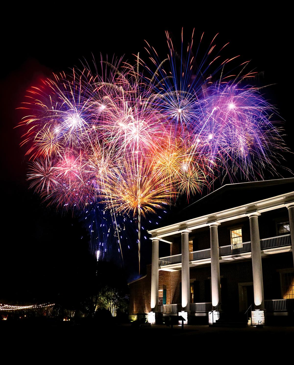 Fireworks at Jackson's Hermitage on July 4. (Courtesy of The Hermitage)