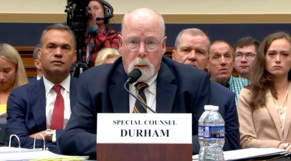 Special counsel John Durham answers questions at a House Judiciary Committee hearing on June 21, 2023. (House Judiciary Committee/Screenshot via NTD)