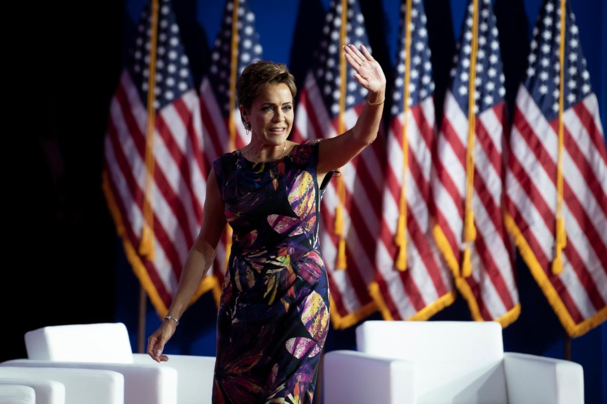 Kari Lake speaks at the Faith and Freedom Road to Majority conference at Hilton in Washington on June 24, 2023. (Madalina Vasiliu/The Epoch Times)