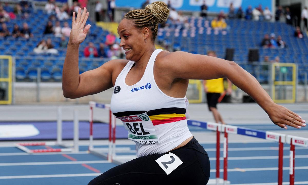 Belgian Shot Putter Boumkwo Runs 100 Meters Hurdles to Save Team From Disqualification