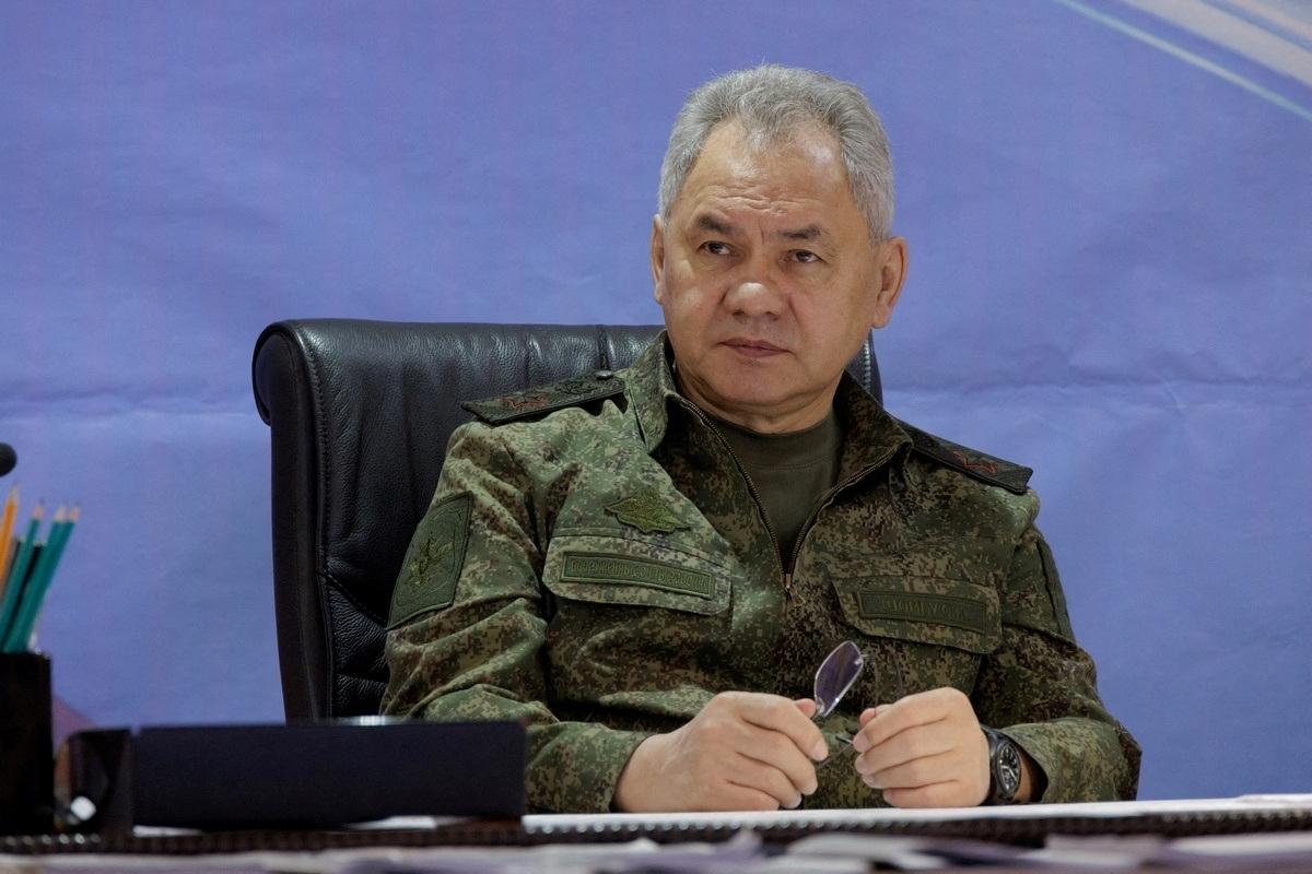 Russian Defense Minister Sergey Shoigu visits the advanced control post of Russian troops involved in the Russia-Ukraine conflict, at an unknown location on June 26, 2023. (Russian Defense Ministry/Handout via Reuters)