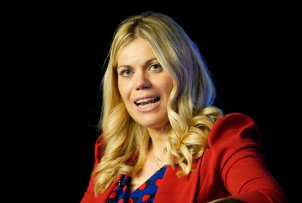 Miriam Cates MP speaks during the Northern Research Group conference at Doncaster Racecourse, England, on June 9, 2023. (Danny Lawson/PA Wire)