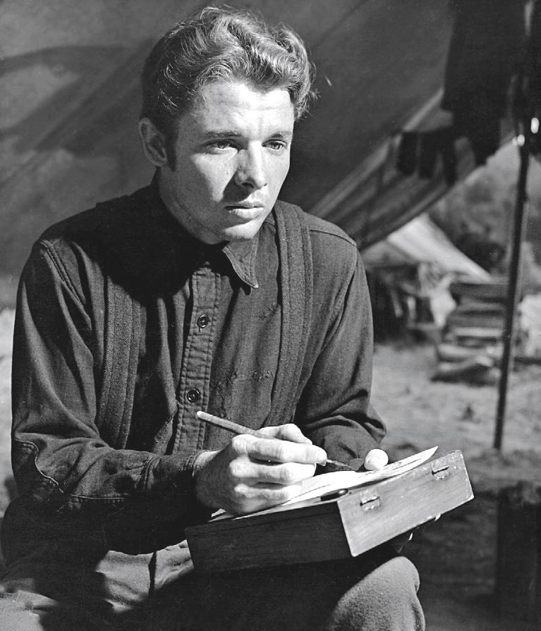 Murphy in a movie still from “The Red Badge of Courage” (1951). The veteran appeared in films until 1969. (Loew's Inc.）