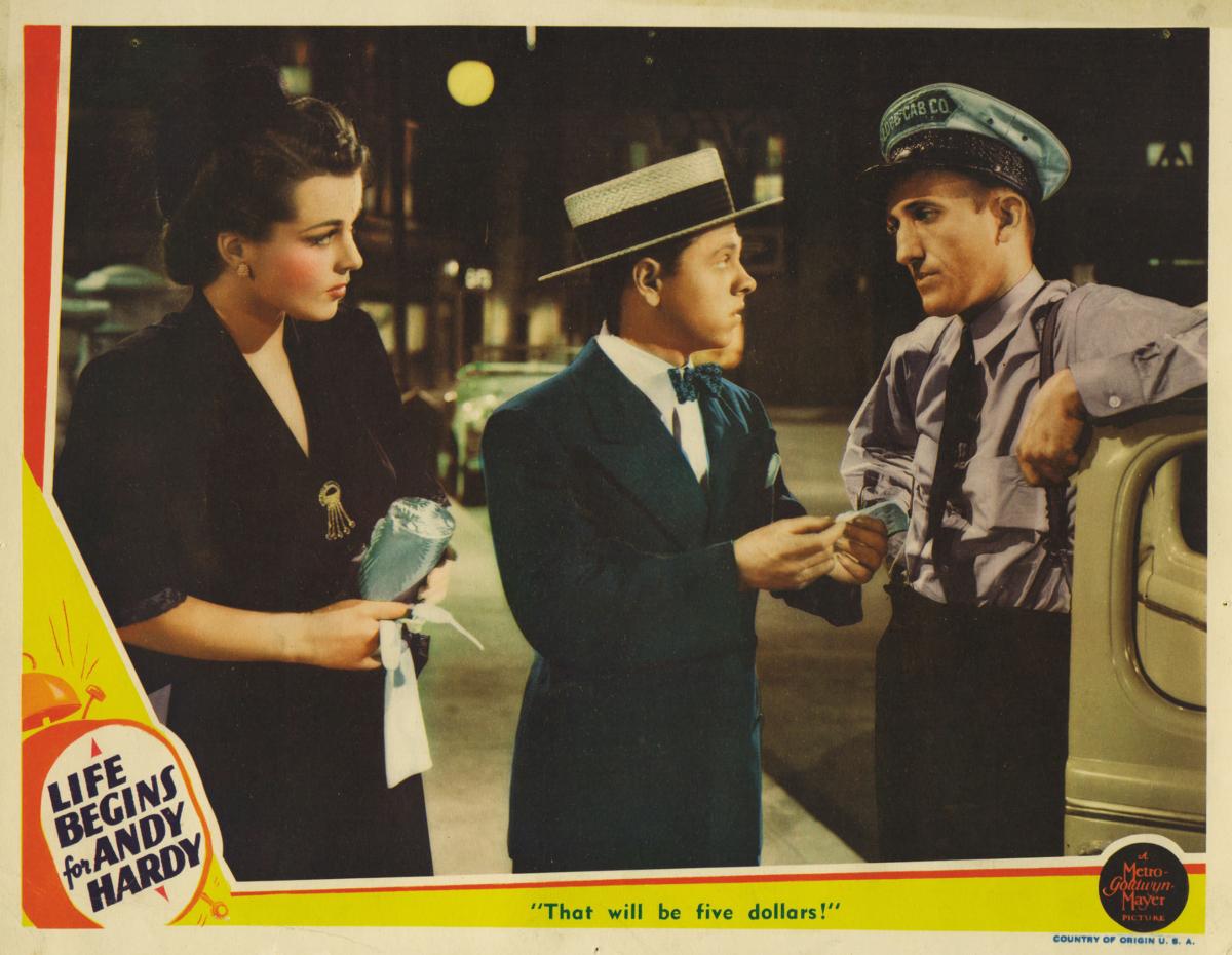 A lobby card for “Life Begins for Andy Hardy” from 1941. (MovieStillsDB)