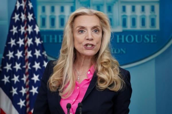Director of the National Economic Council Lael Brainard speaks during a daily press briefing at the White House on June 27, 2023. (Madalina Vasiliu/The Epoch Times)