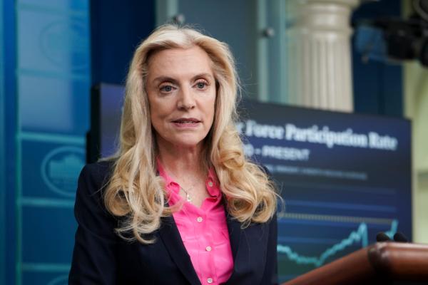 Director of the National Economic Council Lael Brainard speaks during the daily press briefing at the White House in Washington on June 27, 2023. (Madalina Vasiliu/The Epoch Times)