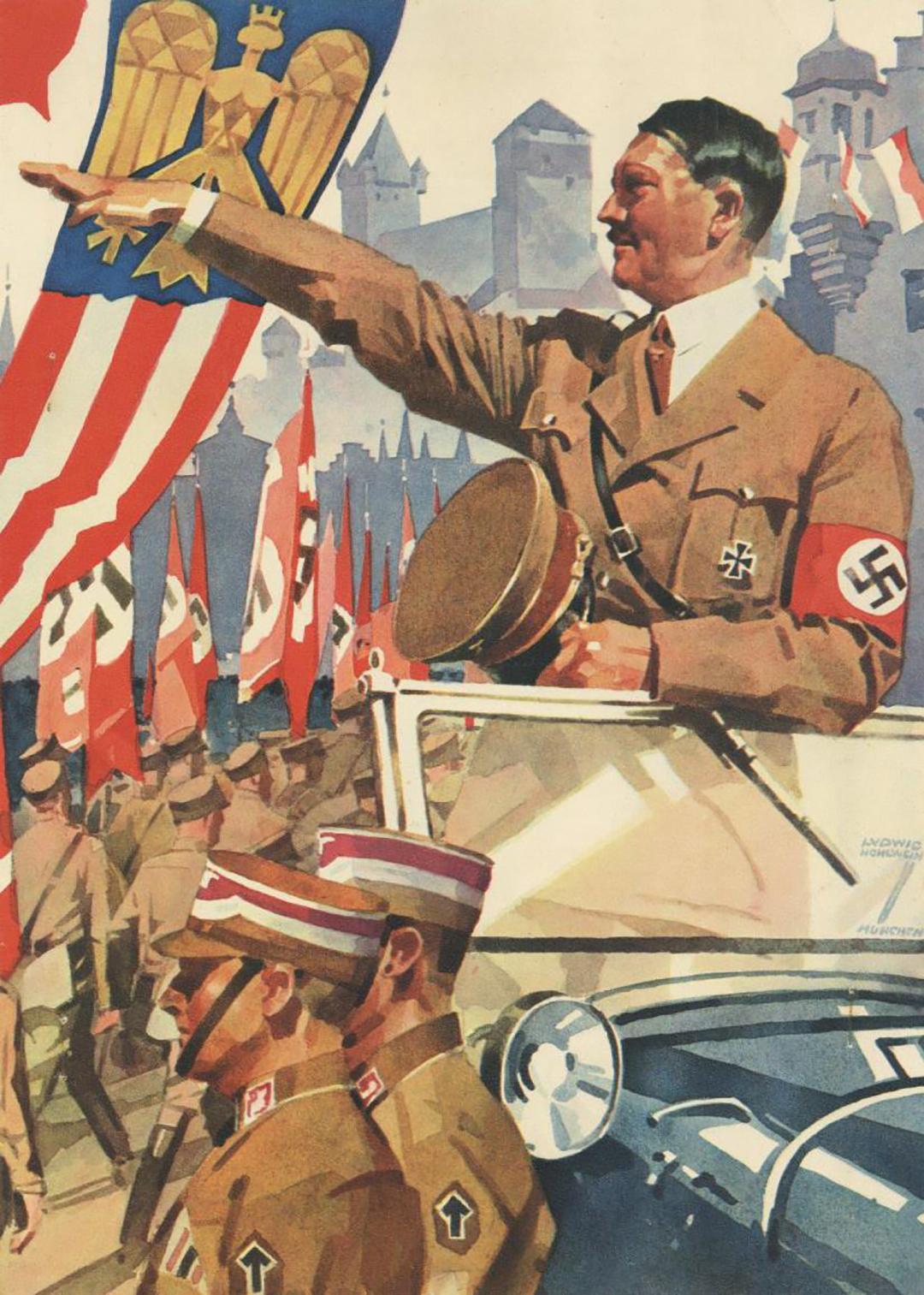 A painting from the front cover of "Deutsche Reichspost" (German Empire Mail), painted in 1937 by Ludwig Hohlwein. (Public Domain)