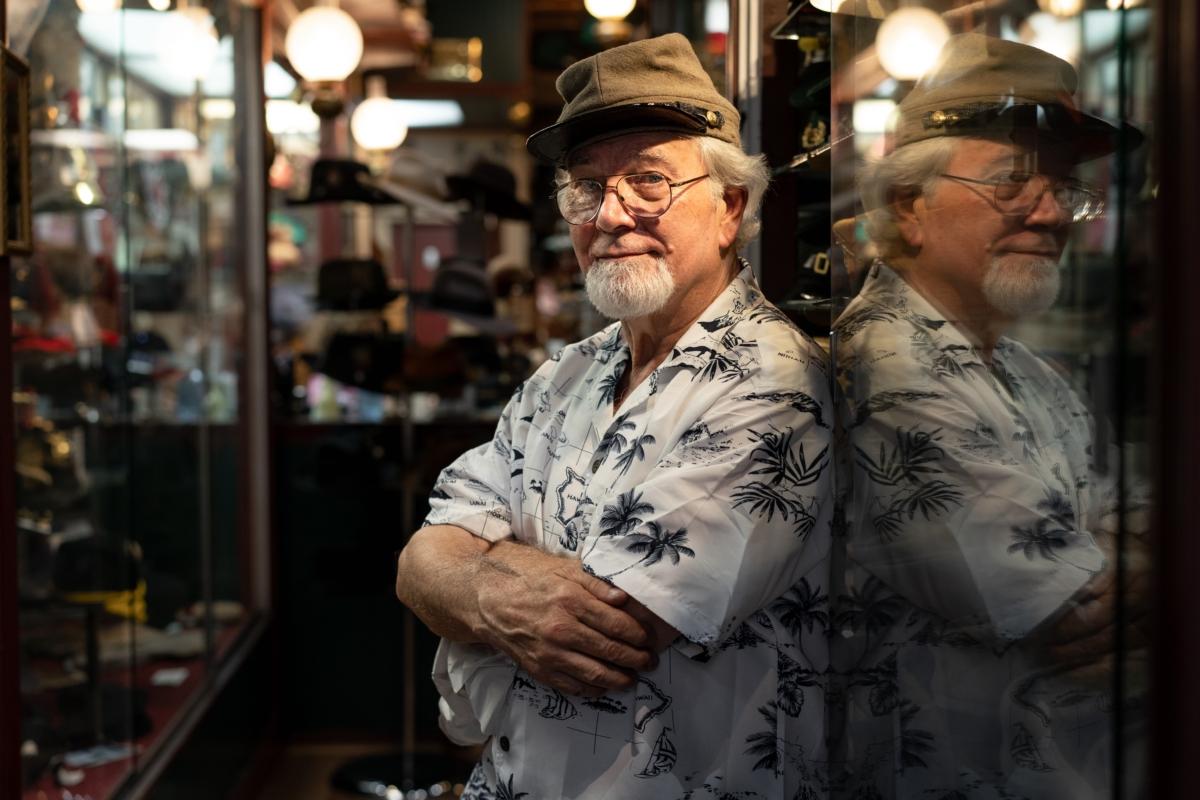Bill Wickham is one of the country’s few hatmakers who make historical reproductions. Dirty Bill’s Hats has been open in Gettysburg, Penn., since 1981. (Samira Bouaou/The Epoch Times)