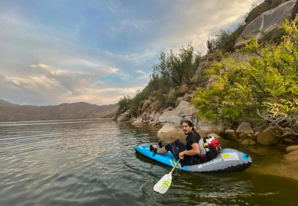 Gabriel Trujillo, a University of California Ph.D. student, conducts field research in Arizona. (Roxanne Cruz-de Hoyos/AP Photo)