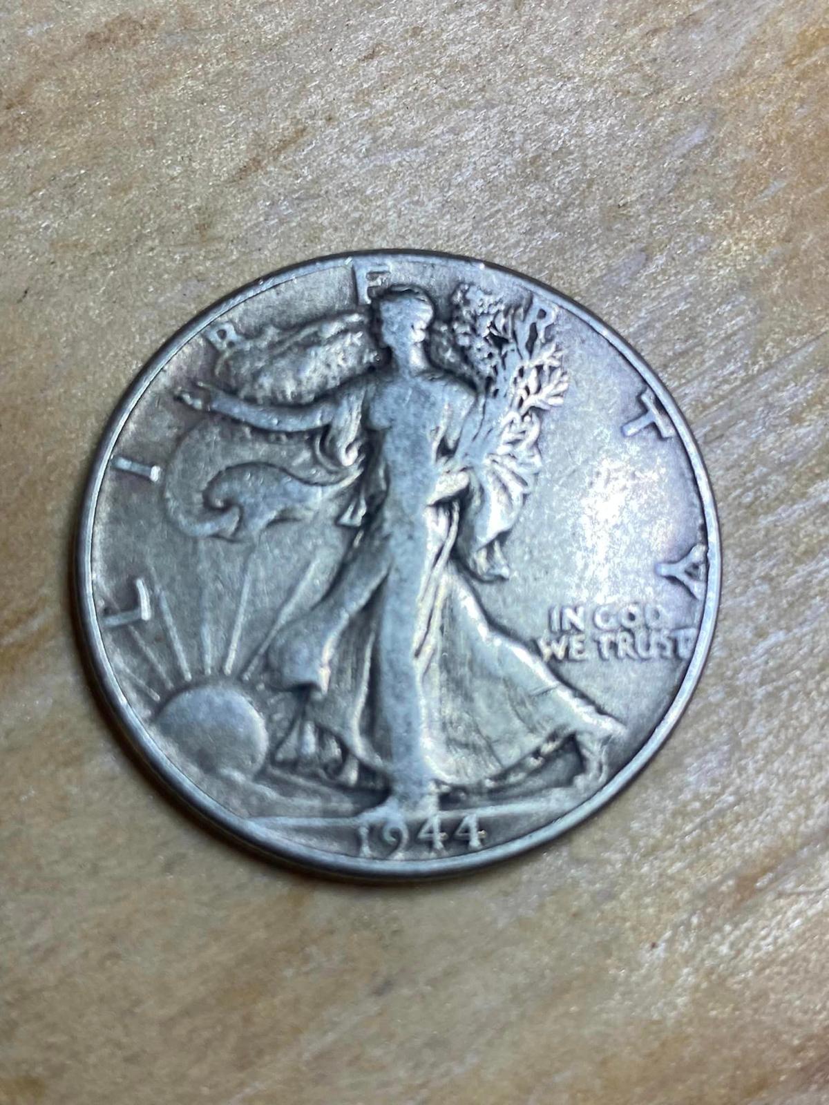 A close-up of a 1944 coin found in the manor. (Courtesy of <a href="https://www.facebook.com/profile.php?id=100076974185503">Krasnesky Manor for Wayward Cats</a>)