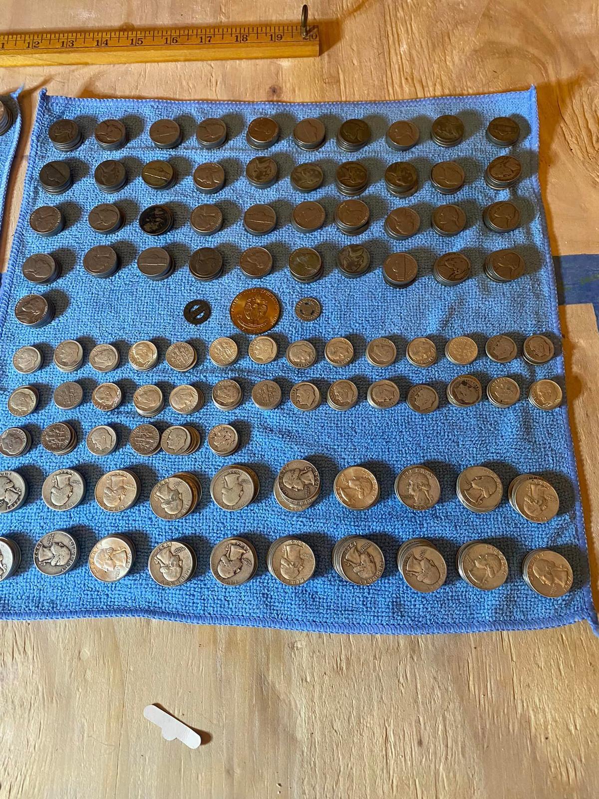 Coins found in the manor. (Courtesy of <a href="https://www.facebook.com/profile.php?id=100076974185503">Krasnesky Manor for Wayward Cats</a>)