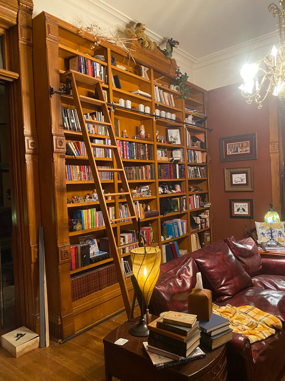 The library in the mansion. (Courtesy of <a href="https://www.facebook.com/profile.php?id=100076974185503">Krasnesky Manor for Wayward Cats</a>)