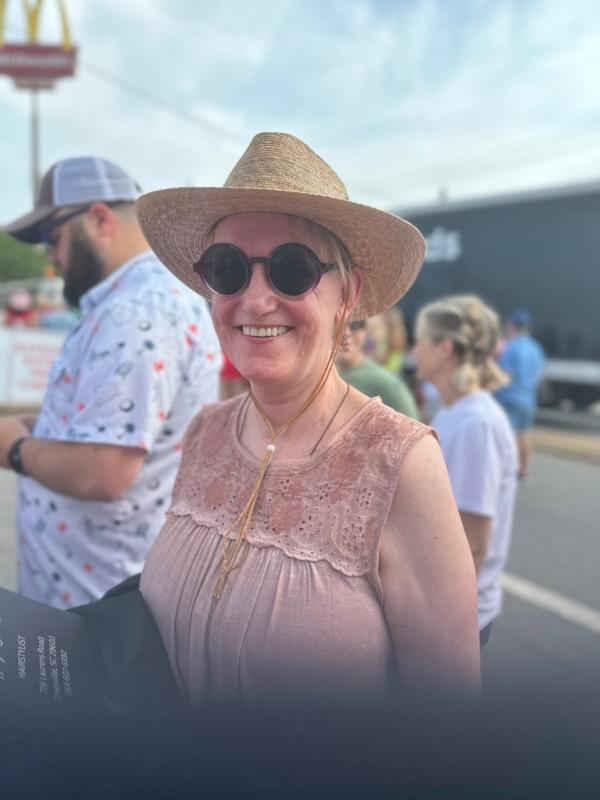 Tina Tanner, 64, waits in line for a chance to see former President Donald Trump, in Pickens, S.C., on July 1, 2023. (Courtesy of Michael Hisle)