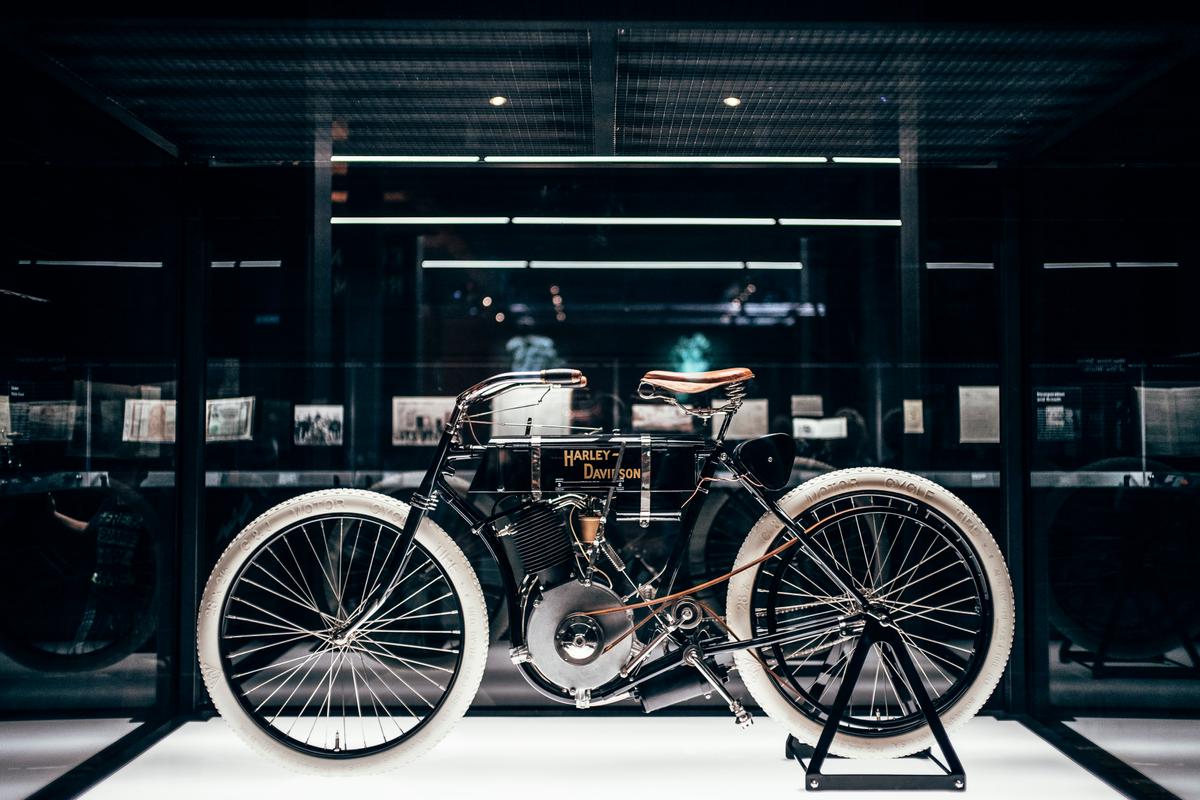 The Serial One is known as the oldest motorcycle in existence. (Courtesy of the Harley-Davidson Museum)