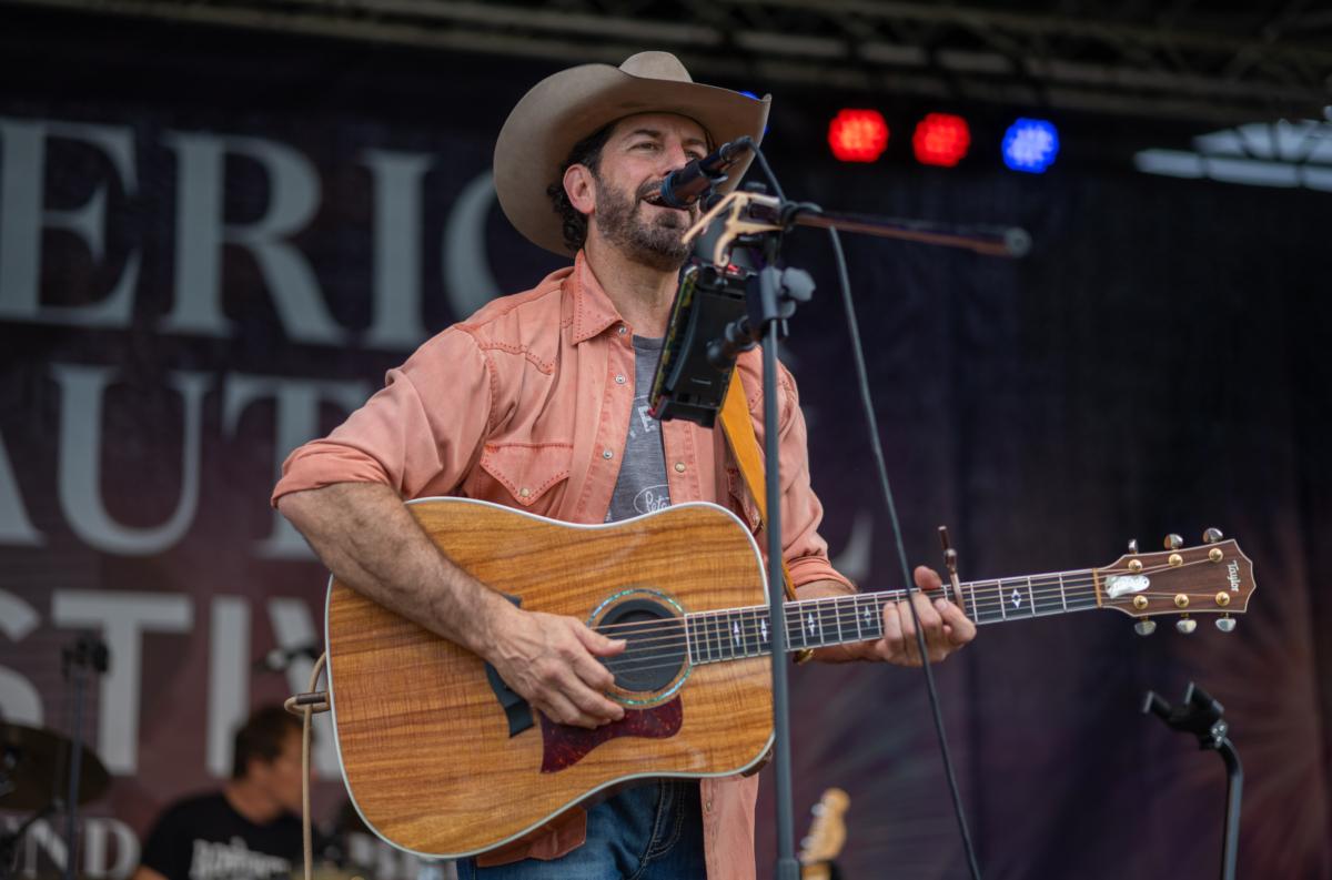 Danny Griego performs at the America the Beautiful Festival in Deerpark, N.Y., on July 2, 2023. (Mark Zou/The Epoch Times)
