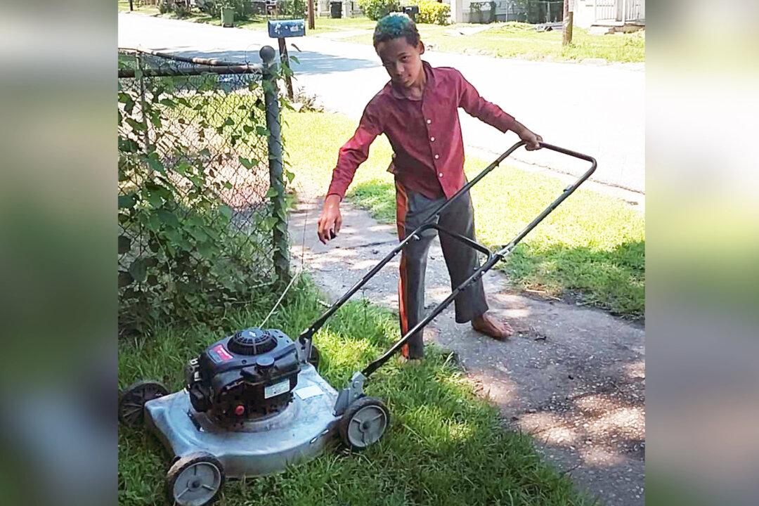 Boy, 12, Mows Lawns to Earn Extra Money for His Family of 8 and to Buy New School Supplies