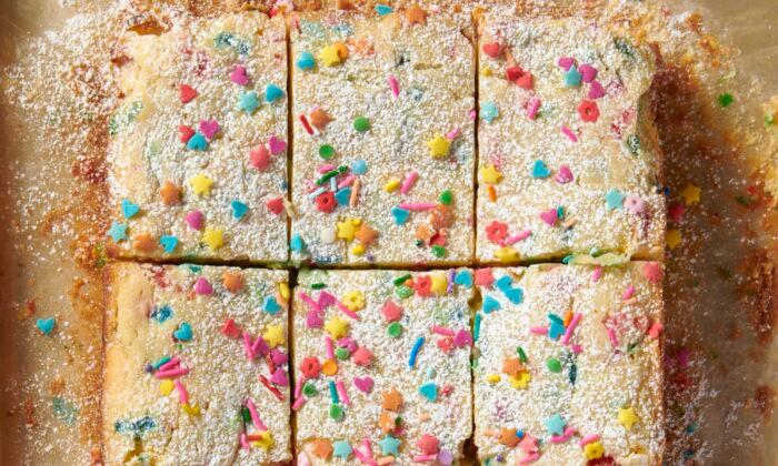 This Confetti Gooey Butter Cake Is the Mashup Dessert of Your Childhood Dreams