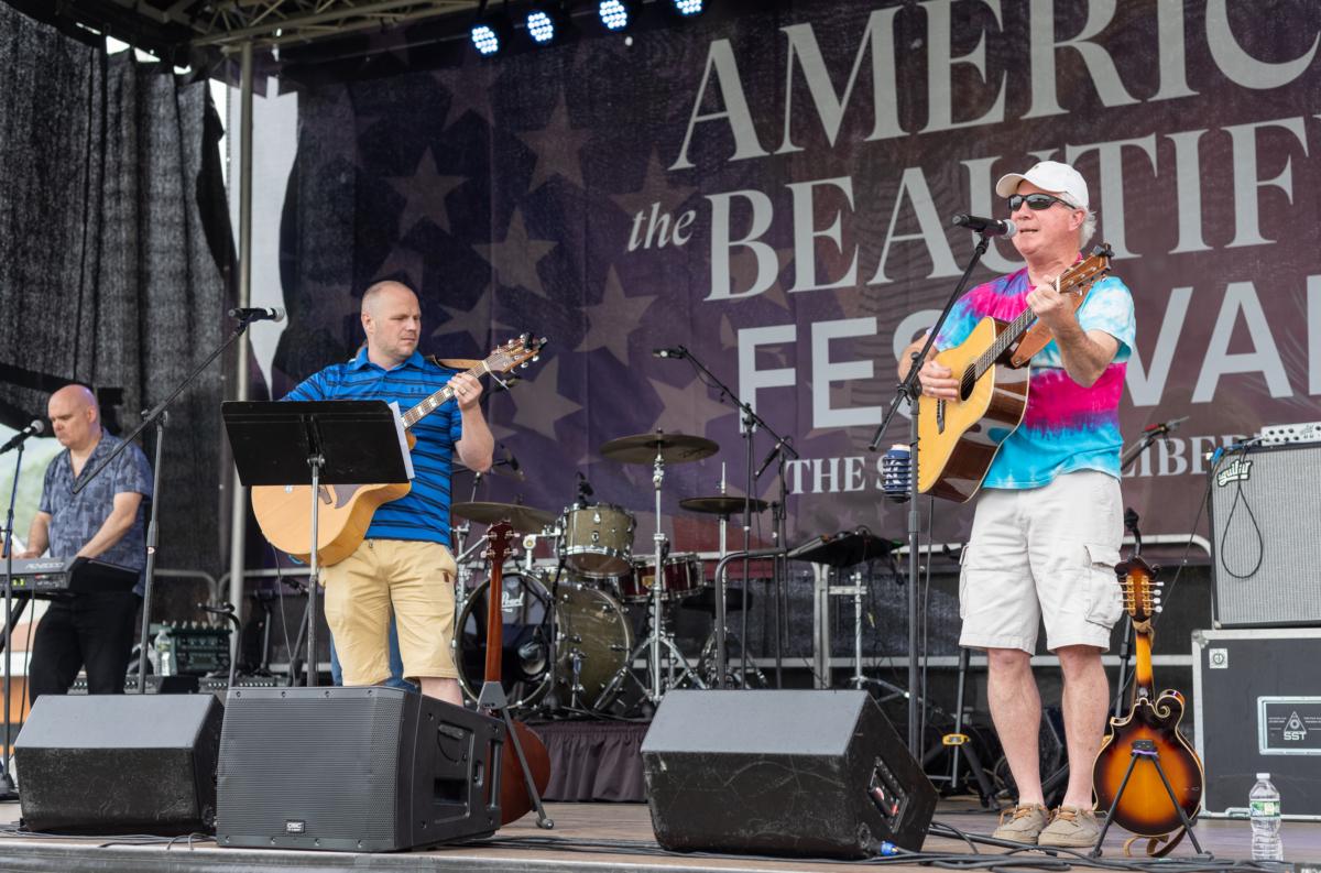 The Any Night Ramblers perform at America The Beautiful Festival in Deerpark, N.Y., on July 1, 2023. (Mark Zou/The Epoch Times)