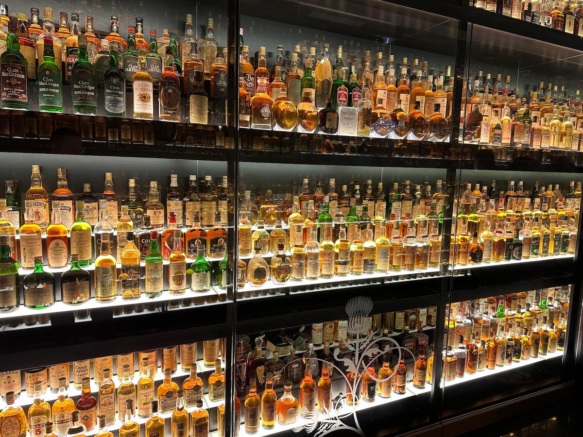 Just a few of the 3,384 unopened bottles. (Tim Johnson)