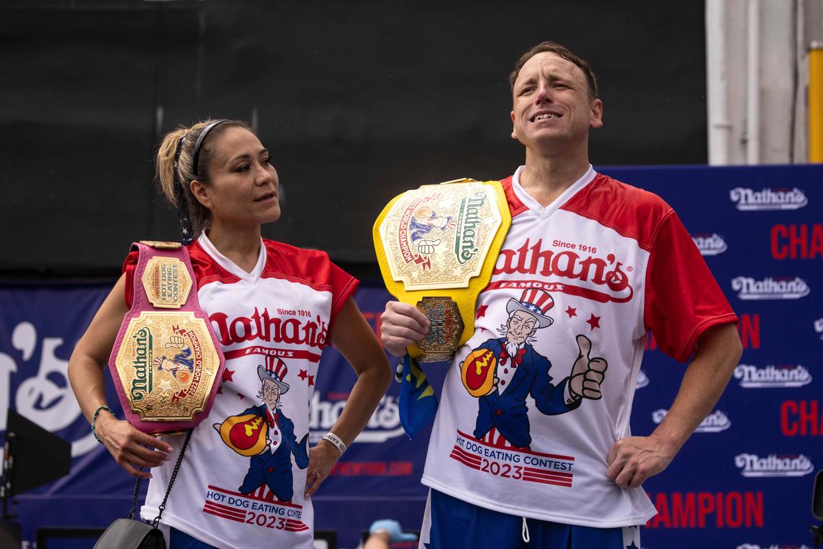 Joey Chestnut, Miki Sudo Defend Titles at Nathan’s Fourth of July Hot Dog Contest