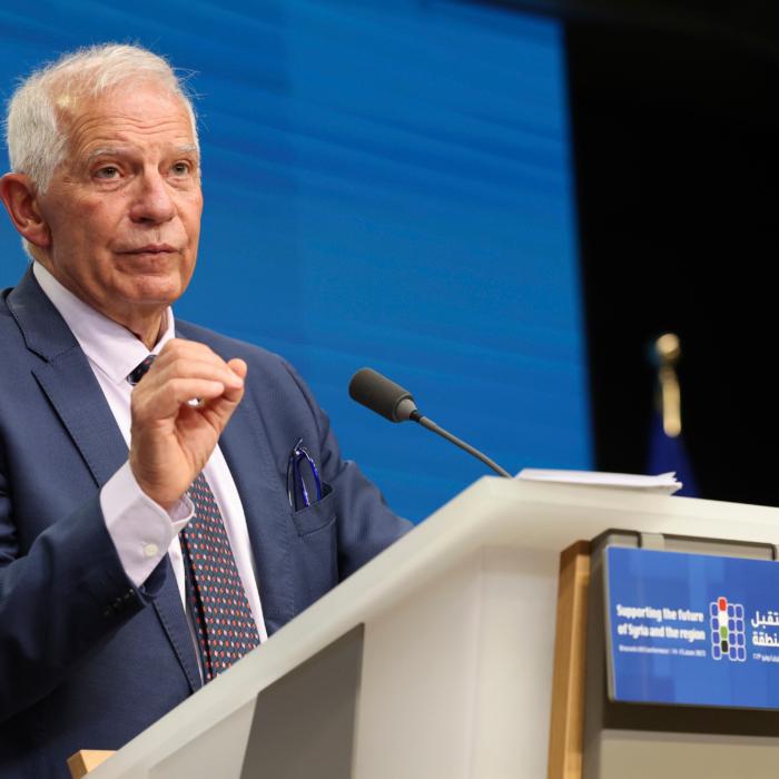 EU Foreign Policy Chief Gives Press Conference After Meeting on Ukraine, Gaza