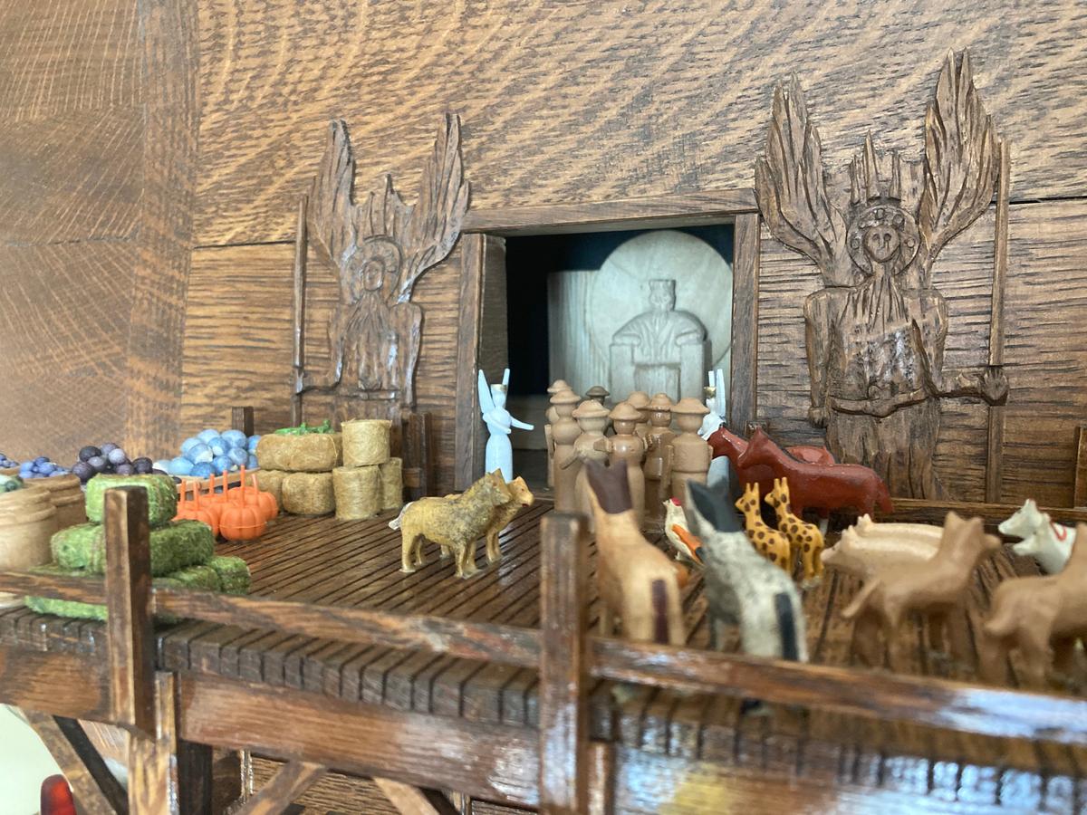 A detail shows the miniature entrance to Noah's Ark as the animals file in two by two. (Courtesy of <a href="https://www.instagram.com/hiskidscompany/">Megan Jenkins</a>)