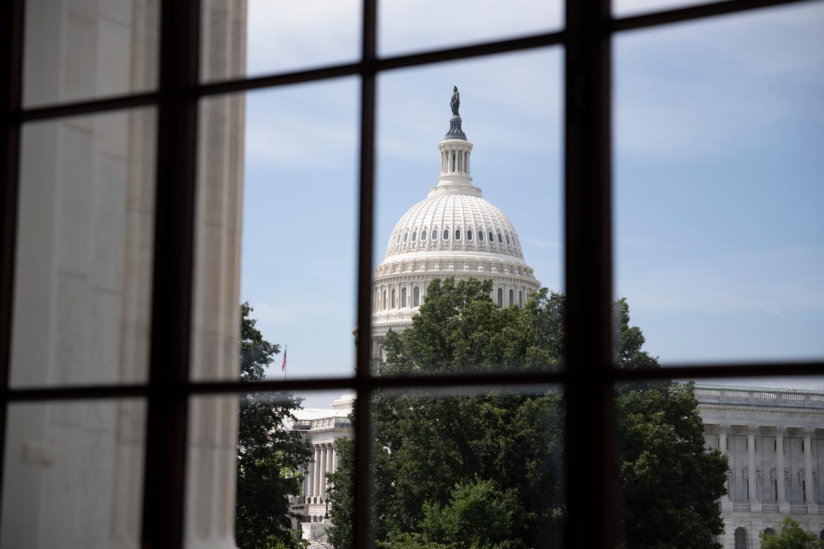 U.S. Capitol dome seen from Russel Senate office in Washington on July 5, 2023. (Madalina Vasiliu/The Epoch Times)