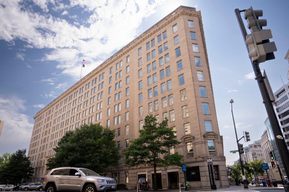 U.S. Department of Veteran Affairs building in Washington on July 6, 2023. (Madalina Vasiliu/The Epoch Times)