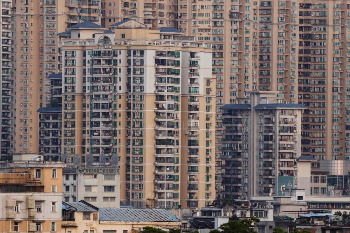 Residential buildings and apartments in Guangzhou in China's southeastern Guangdong Province are seen in April 2023. (Ludovic Marin/AFP via Getty Images)
